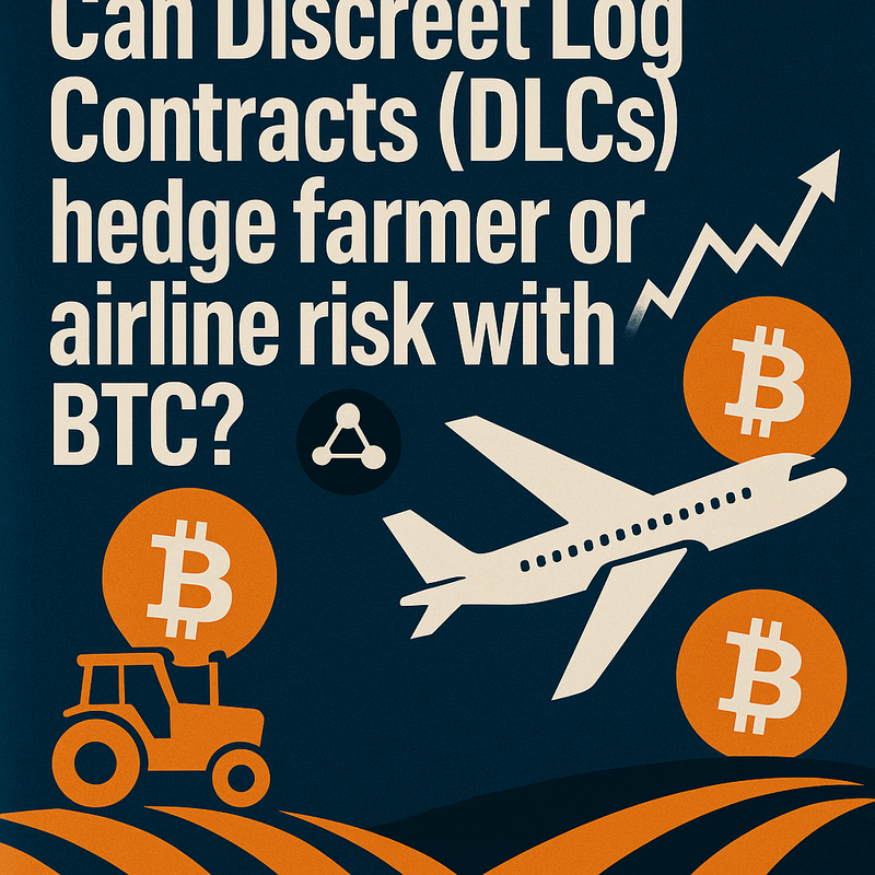 Can Discreet Log Contracts (DLCs) hedge farmer or airline risk with BTC?