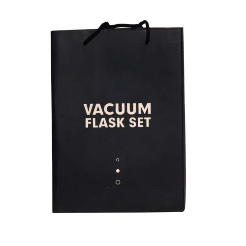Stainless Steel Vacuum Flask Set with 3 Steel Cups Combo for Coffee Hot Drink and Cold