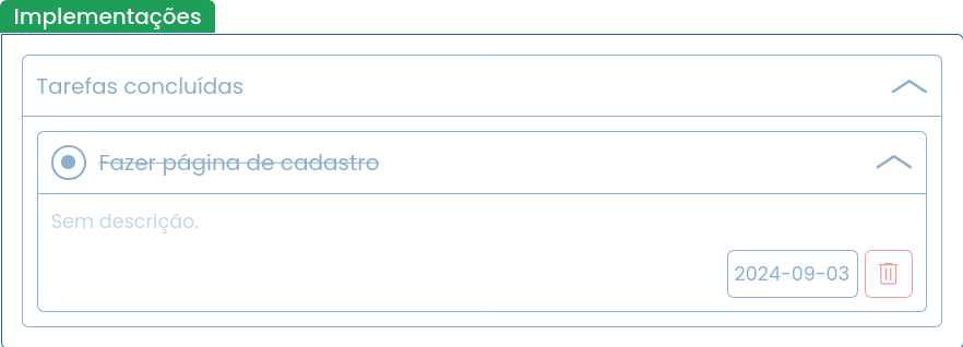 UI com data sem significado explícito