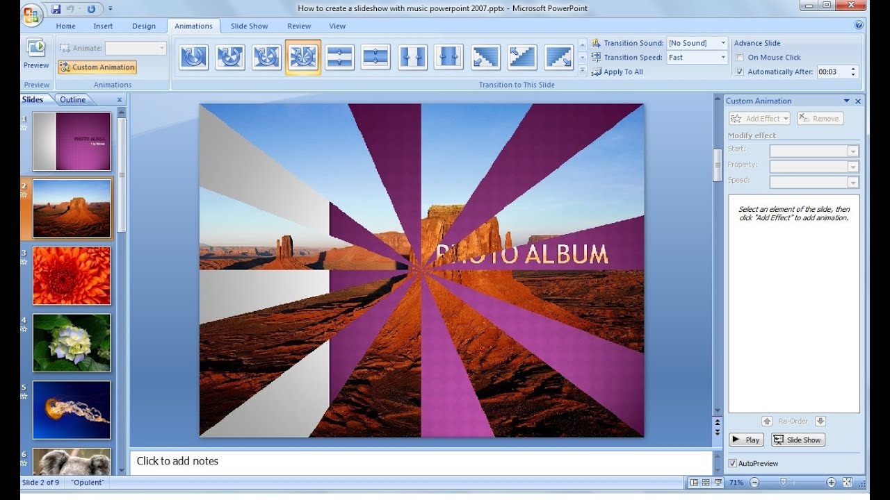 Create A Slideshow With Music