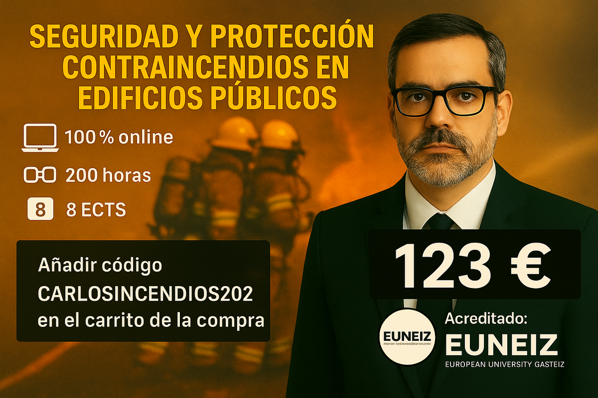 Curso Universitario de Especialización en Seguridad y Protección Contra Incendios en Edificios Públicos por 123€