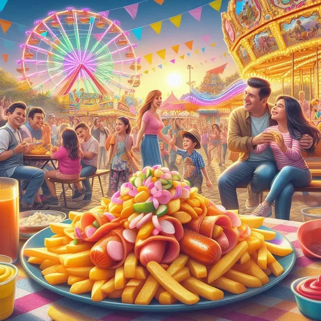 Salchipapas En La Feria De Cali,.