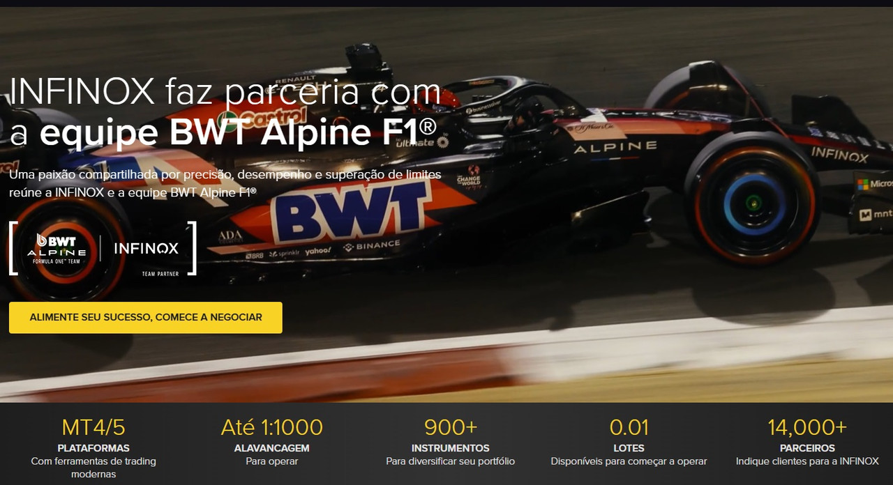 Patrocinio de Infinox con el equipo Alpine F1 mostrando innovación y espíritu competitivo.