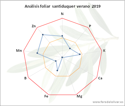 Análisis foliar julio 2019 - santiduquer Valle del Guadiato (Córdoba) Santiduquer-verano-19