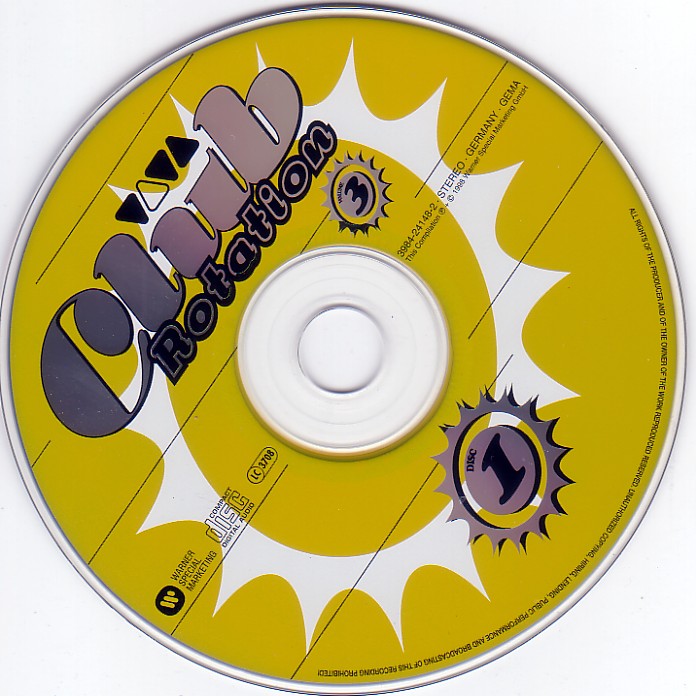 27/10/2023 - Club Rotation Volume 3 (2 x CD, Compilation)(Warner Special Marketing – 3984-24148-2)  1998 CD-1