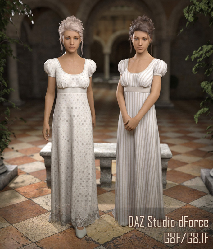 FRQ dForce: Regency Dress for G8F