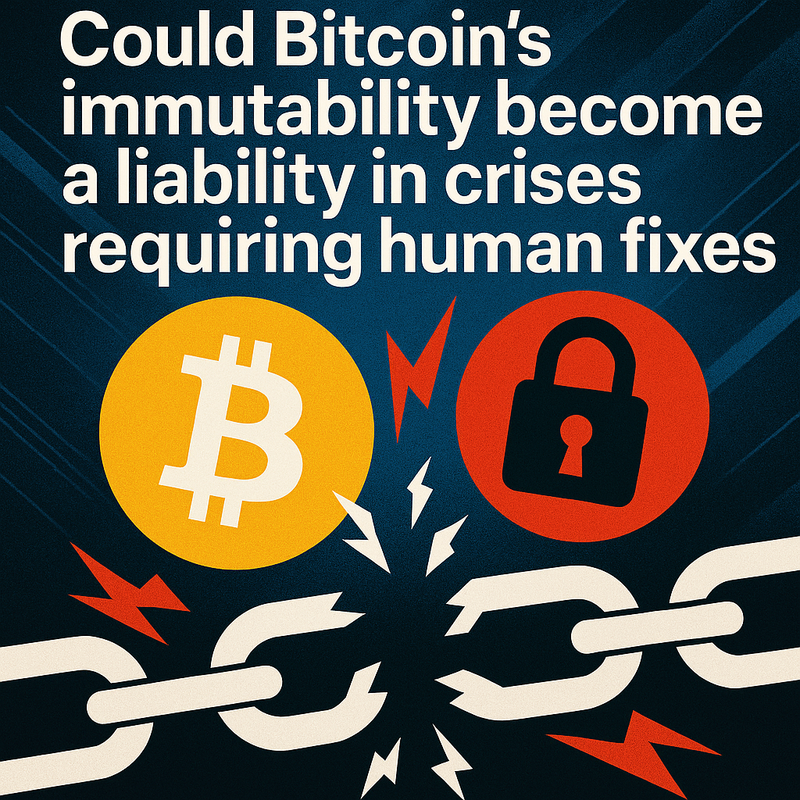 Could Bitcoin's immutability become a liability in crises requiring human fixes