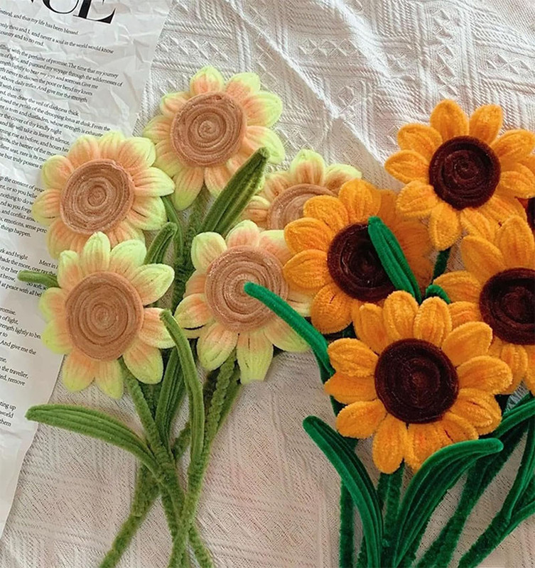 Limpia pipas Verde hoja para flores y tejido muñecos Chelin Gamu