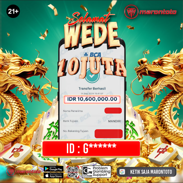 Bukti Kemenangan Member Marontoto Sebesar 10 JUTA