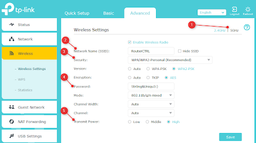 Wireless setting