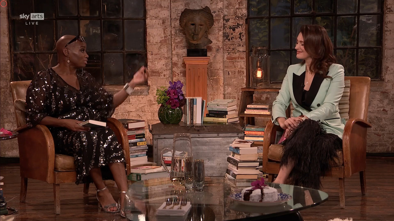 11.22 - 17.00.00 - Sky Arts Book Club Live. Andi Oliver and Elizabeth....ts_snapshot_01.56.34.820
