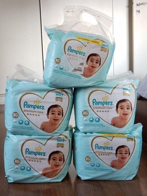 Kit Fraldas Pampers Premium Care Tam. 2 Pacotes