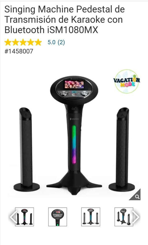 Costco: Singing Machine Pedestal de Transmisión de Karaoke con Bluetooth iSM1080MX 
