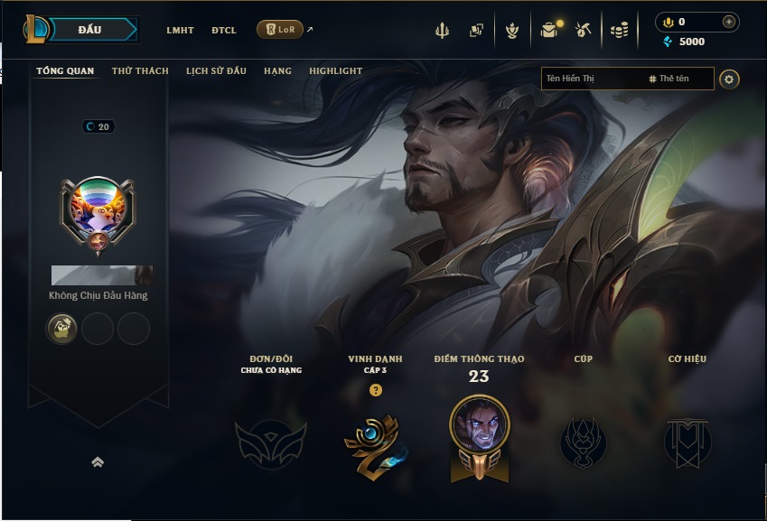 Acc DTCL # - Không Khung