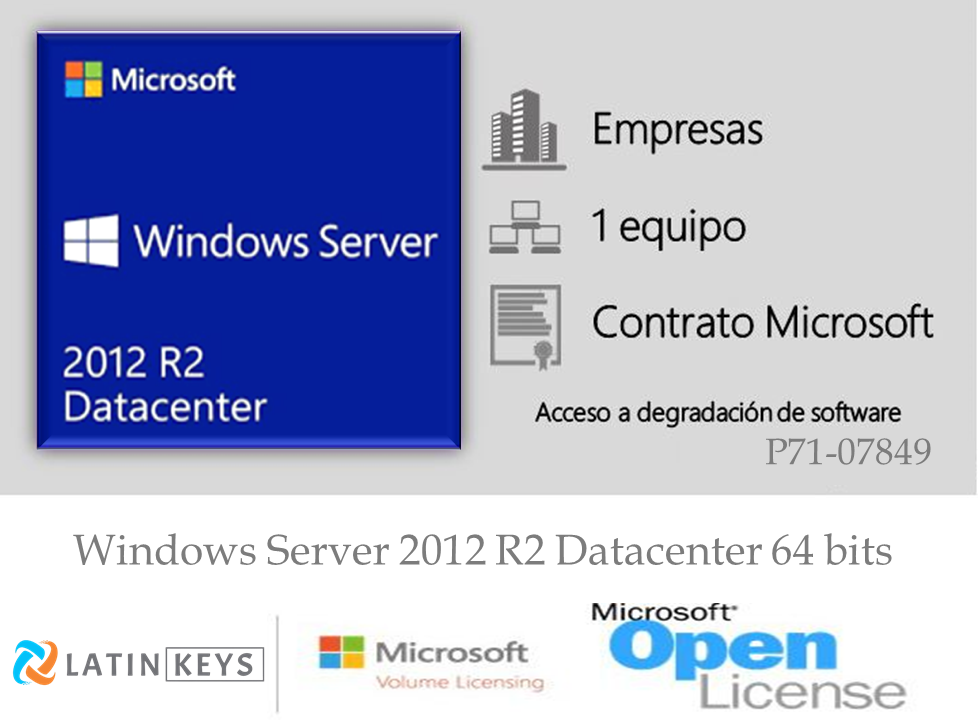 Contrato Windows Server 2012 R2 Datacenter por Volumen - Latinkeys
