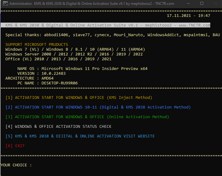 KMS-2038 Digital & Online Activation Suite v9.4 (Activate Windows & Office)