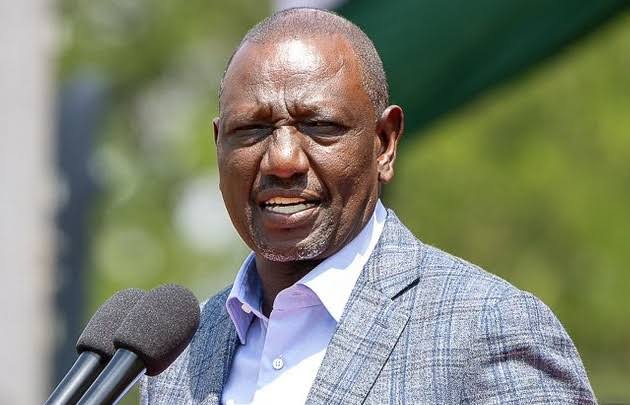William Ruto speaking at political event