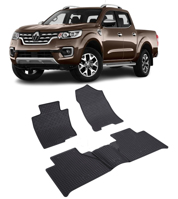 Set 5 covorase Renault Alaskan 2017- Lux + Tunel2021, din cauciuc 100%, compatibile cu autoturismul RENAULT Alaskan