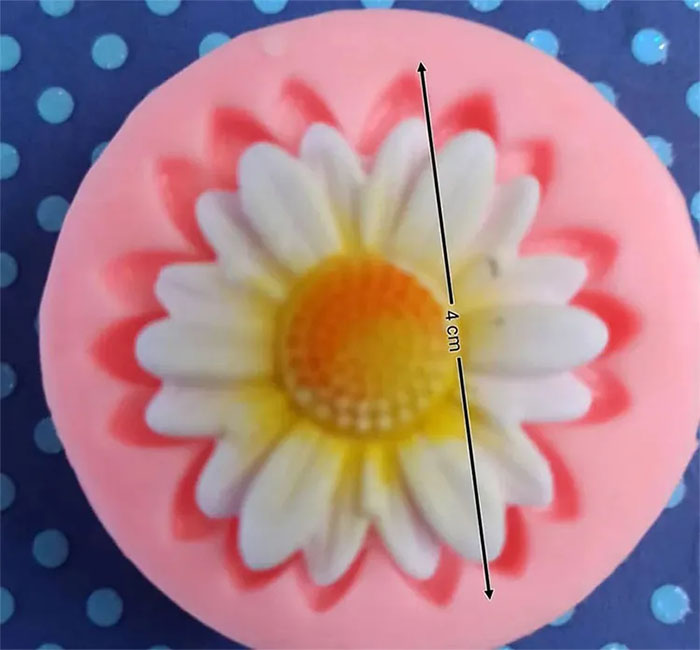 Molde en Silicona flor margarita para pasta moldeable floristeri