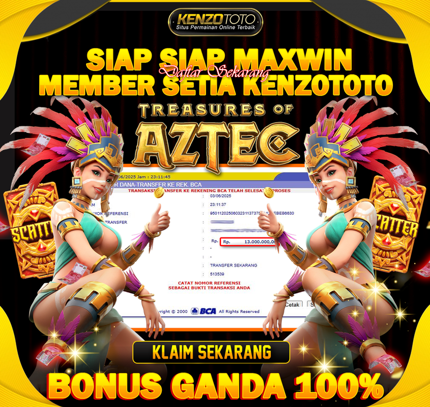 Selamat kepada Member Setia KENZOTOTO : Dim***45🔥