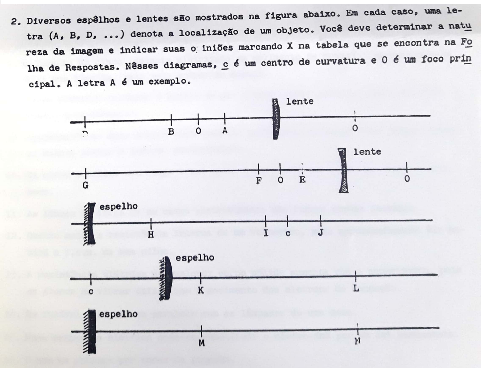 (ITA-1960) Diversos espelhos e lentes são mostrados na  123