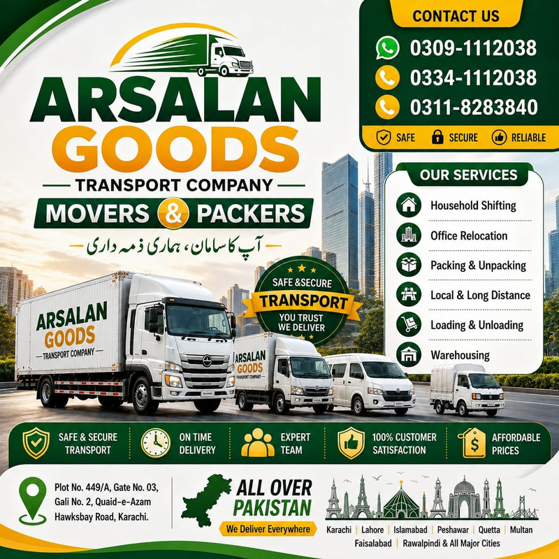 Arsalan Packers & Movers goods transport and moving work in Karachi — photo 8