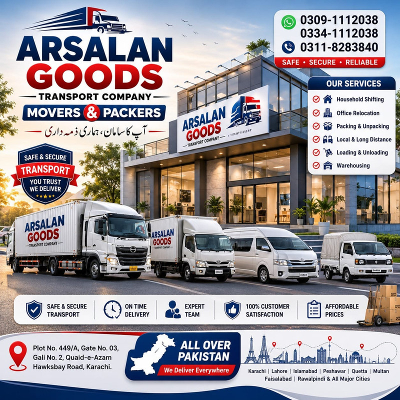 Arsalan Packers & Movers goods transport and moving work in Karachi — photo 11