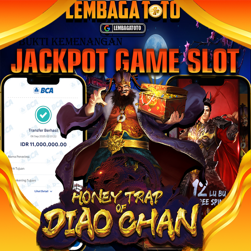 BUKTI JACKPOT 07 SEPTEMBER LEMBAGATOTO HONEY TRAP OF DIAO CHAN  Rp.11.000.000,- LUNAS