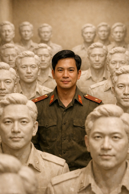 Chân dung siêu thực giữa các tượng thạch cao