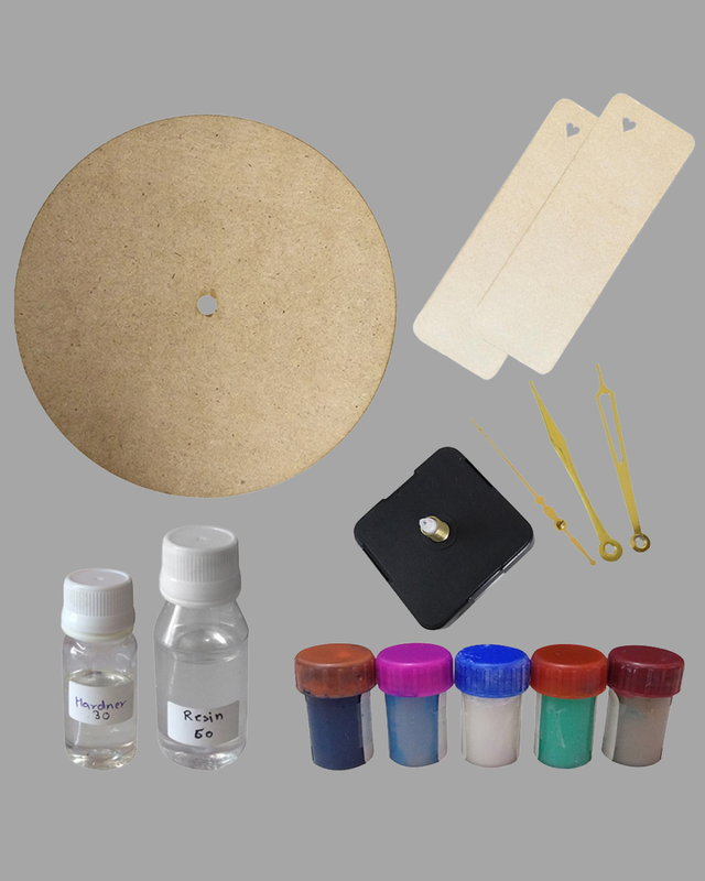 Resin Art on Round Clock DIY Kit