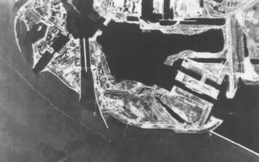 Vista aérea del Astillero en 1940