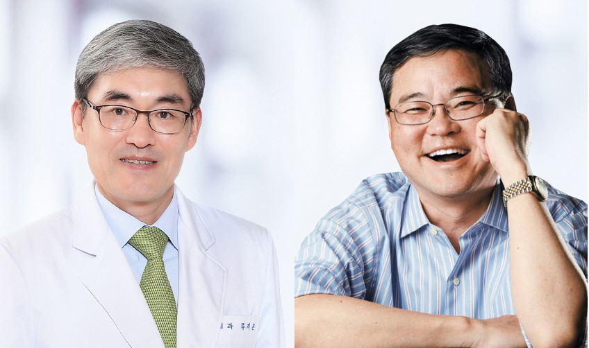 왼쪽부터 류지곤 소화기내과 교수, 김성완 의공학과장