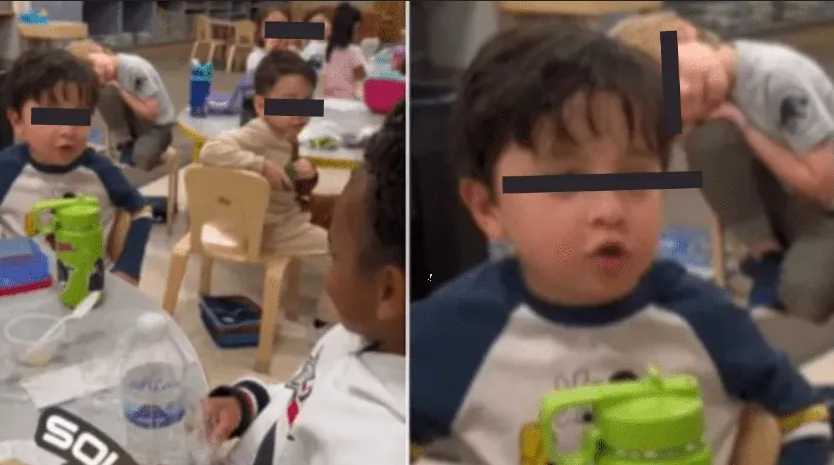 Niño le enseña español a su compañerito en el lunch en EU y se vuelve viral