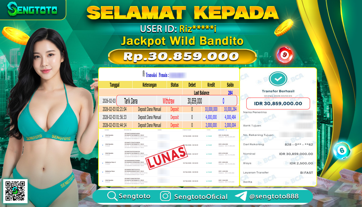 BUKTI PEMBAYARAN SLOT WILD BANDITO 