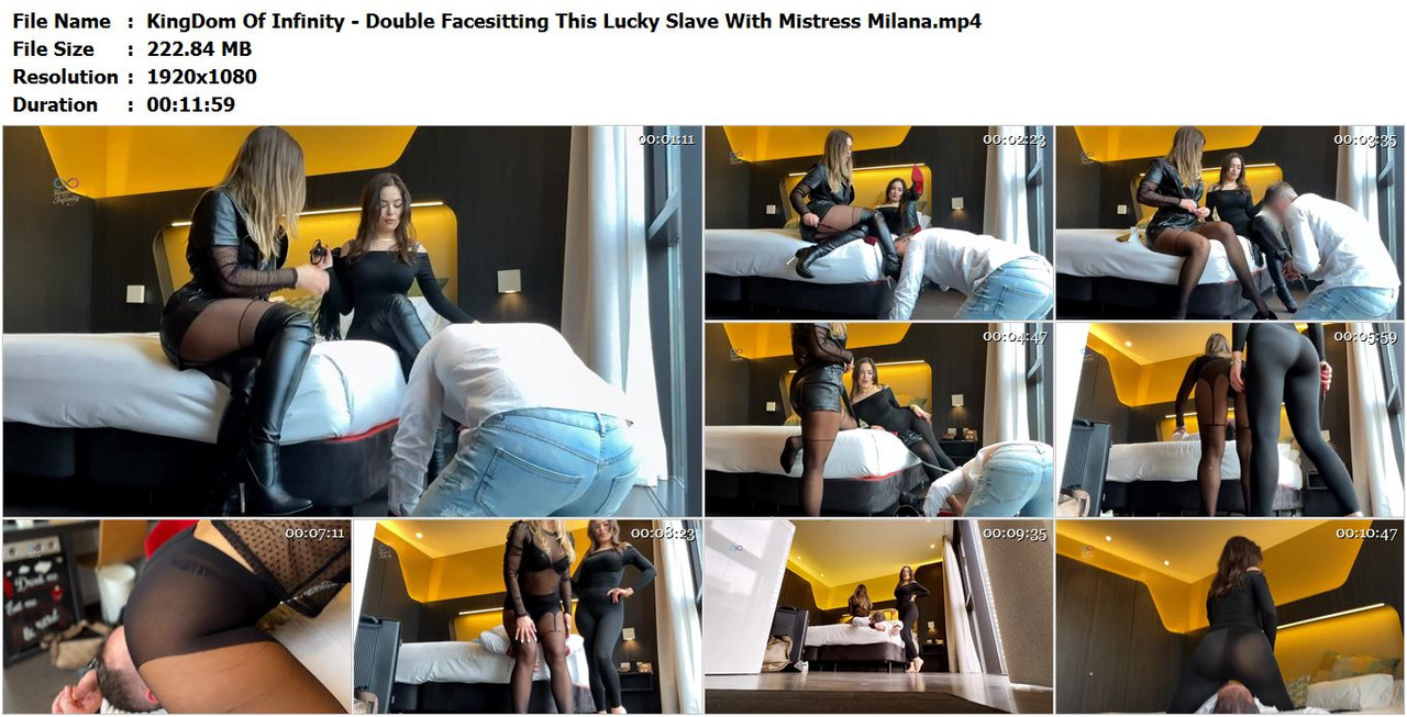 King Dom Of Infinity Double Facesitting This Lucky Slave With Mistress Milana