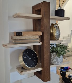 4 Mensole Da Parete Moderne Design Rotondo Mensola Scaffale Legno MDF Blu 87798897