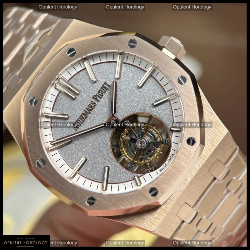Audemars Piguet Royal Oak Flying Tourbillon 26730OR Rose Gold Plated Gray Dial 41mm