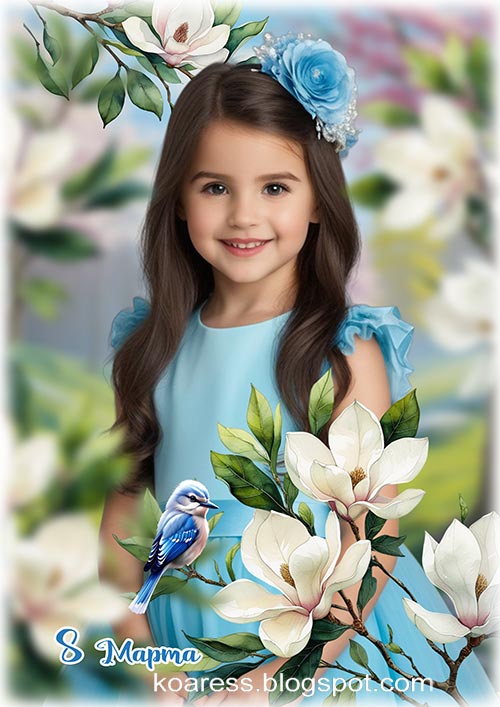 детский коллаж к 8 марта