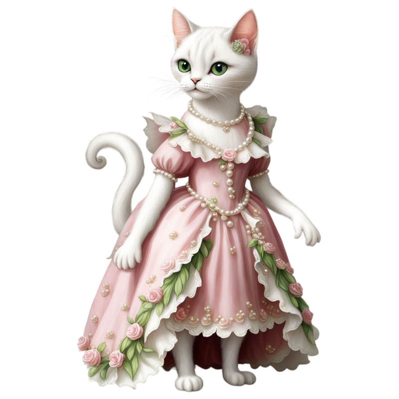 white-cat-elf-standing-left-and-right-lily-of-valley-in-a-rose-pretty-dress-with-pearls-20656491(2)-