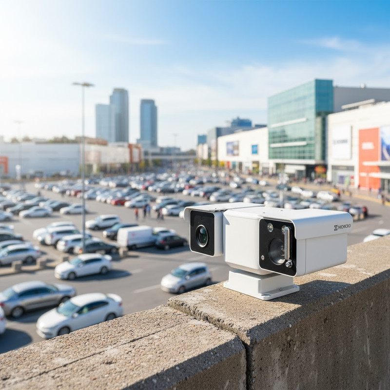 Exemplo da fusão de imagem bi-espectral da câmera Hikvision