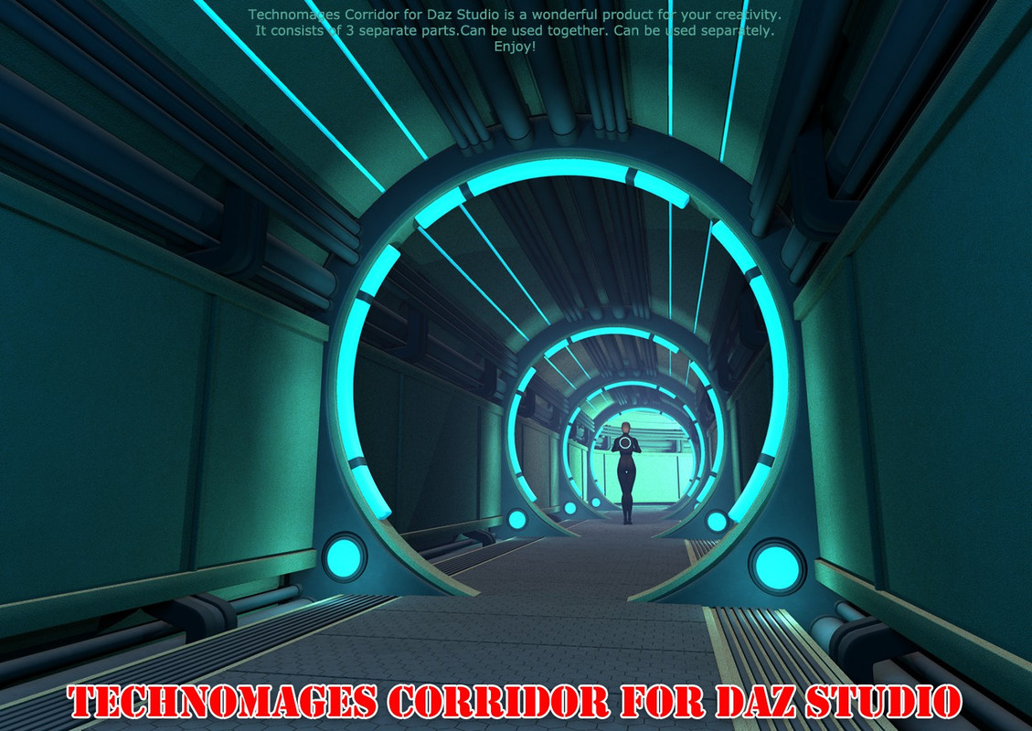 Technomages Corridor for Daz Studio