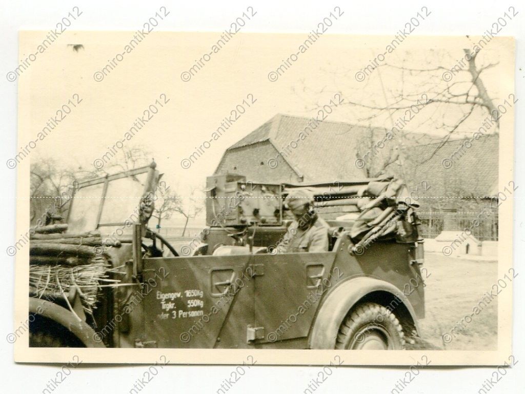 Foto, Wehrmacht, PKW, Kübelwagen, Funker, Winnek