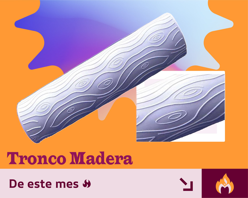 Rodillo Siliconado madera Para Repostería Marcador de Fondant
