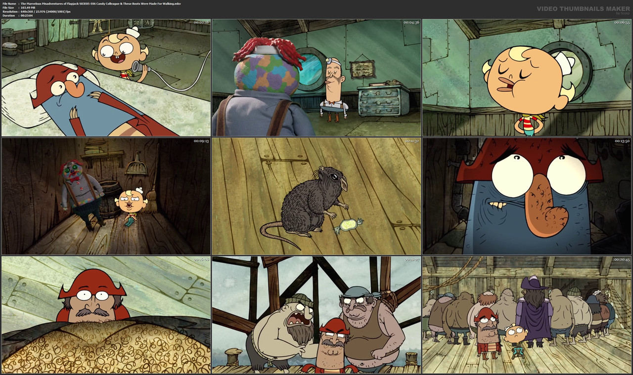 The Marvelous Misadventures of Flapjack S03E05-E06 Candy Colleague & These Boots Were Made For Walki