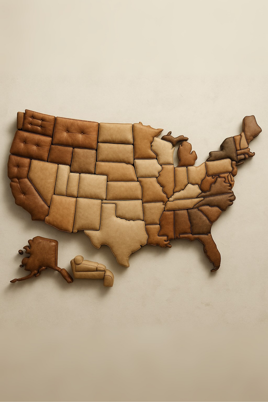 United States map showing service locations