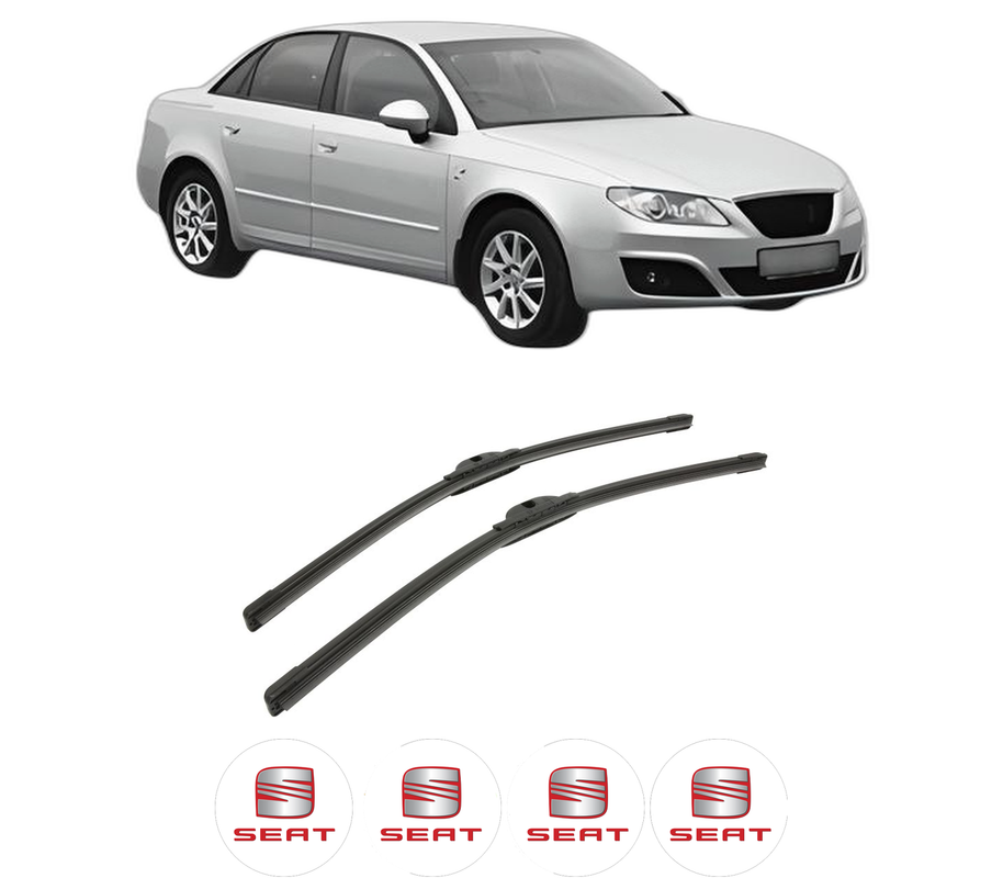 Set stergatoare auto SEAT EXEO (3R2) din 2008-2013, pentru parbriz auto, 2 bucati, Bosch Aerotwin, din cauciuc siliconat rezistent, 4 Stickere Auto SEAT