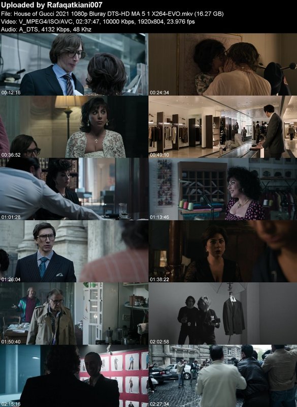 House of Gucci 2021 1080p Bluray DTS-HD MA 5 1 X264-EVO
