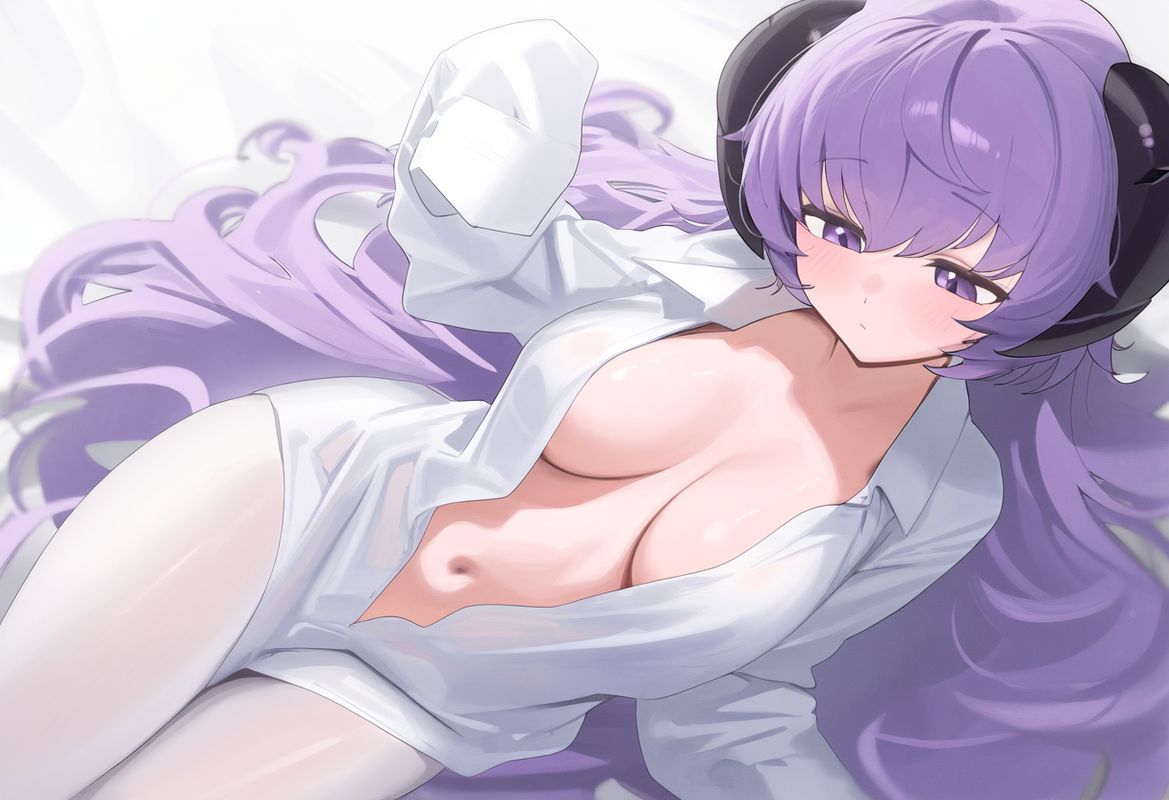 1girl, {{hanyuu}}, mikozin, NDGD, ohlia, {kobayashi ritz}, reoen, looking down,  s-2547559228