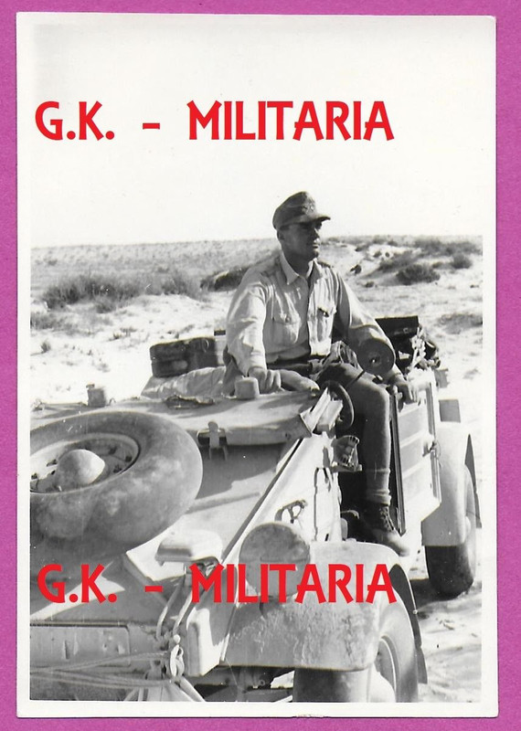 Foto Heer Deutsches Afrikakorps VW Kübelwagen Afrika 2.WK Ballon