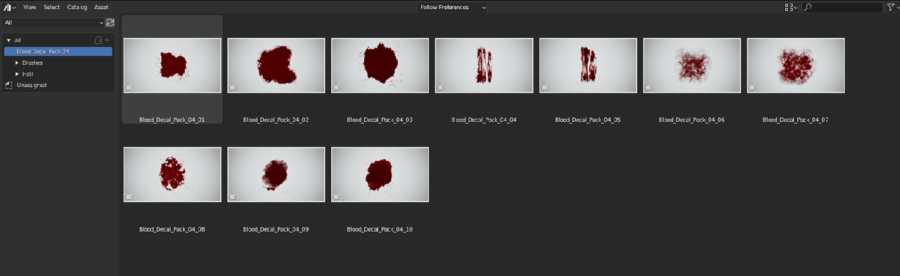 Blood Decal Pack 04 Blender Asset Library